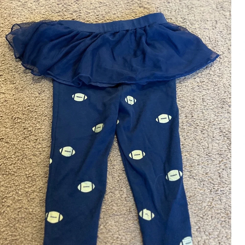 Carters 12M Outfit My First‎ Game Day Football Bodysuit Tutu Leggings Set NwT